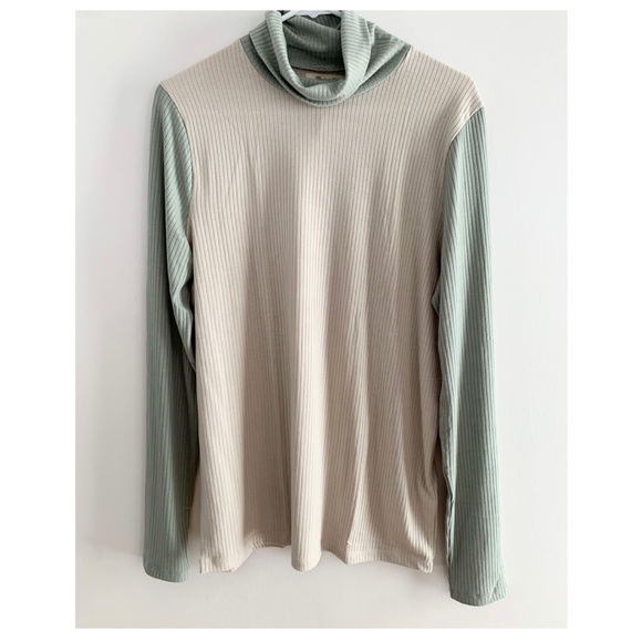NWT Madewell Colorblock Turtleneck XL - Picture 4 of 7